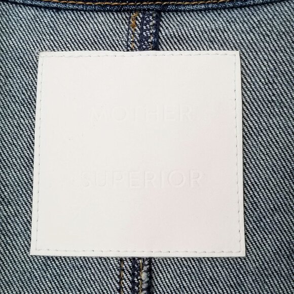 Mother Superior Women's S The Batwing Cinch Waist Mini Denim Dress Beer Me $525 - Picture 13 of 16